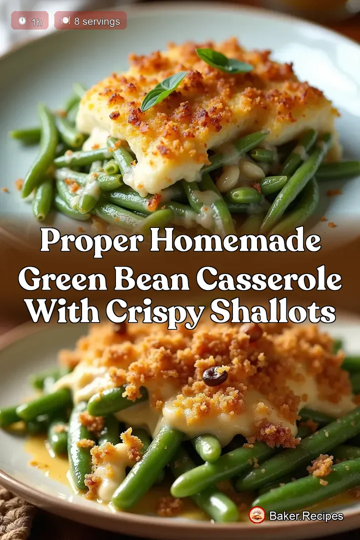 Proper Homemade Green Bean Casserole with Crispy Shallots