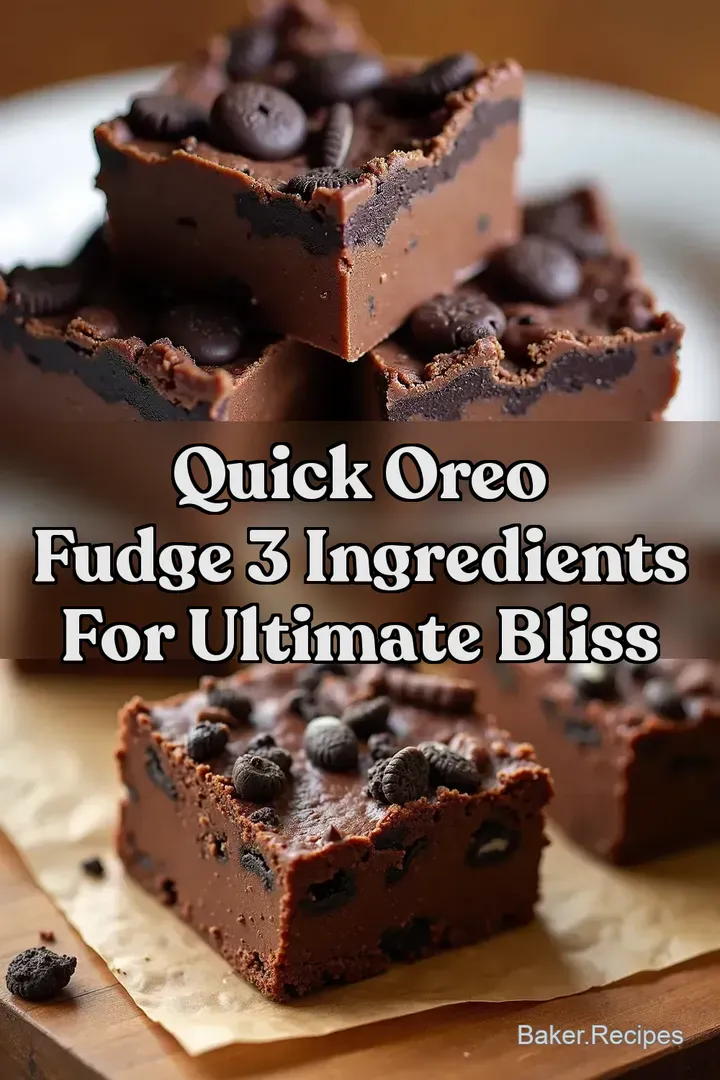 Quick Oreo Fudge 3 Ingredients for Ultimate Bliss