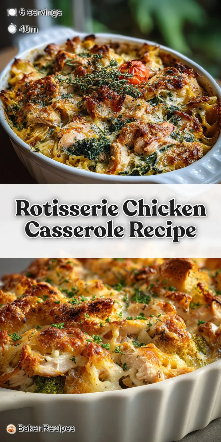 Close-up of a bubbling, golden-brown casserole: Creamy, savory filling peeks through a flaky crust with hints of herbs & c...