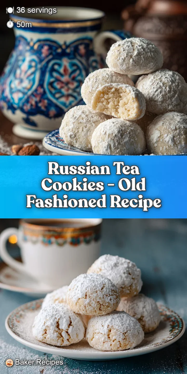 Close-up of a cracked and crumbling Russian tea cookie, its powdery coating suggesting a melt-in-your-mouth texture.