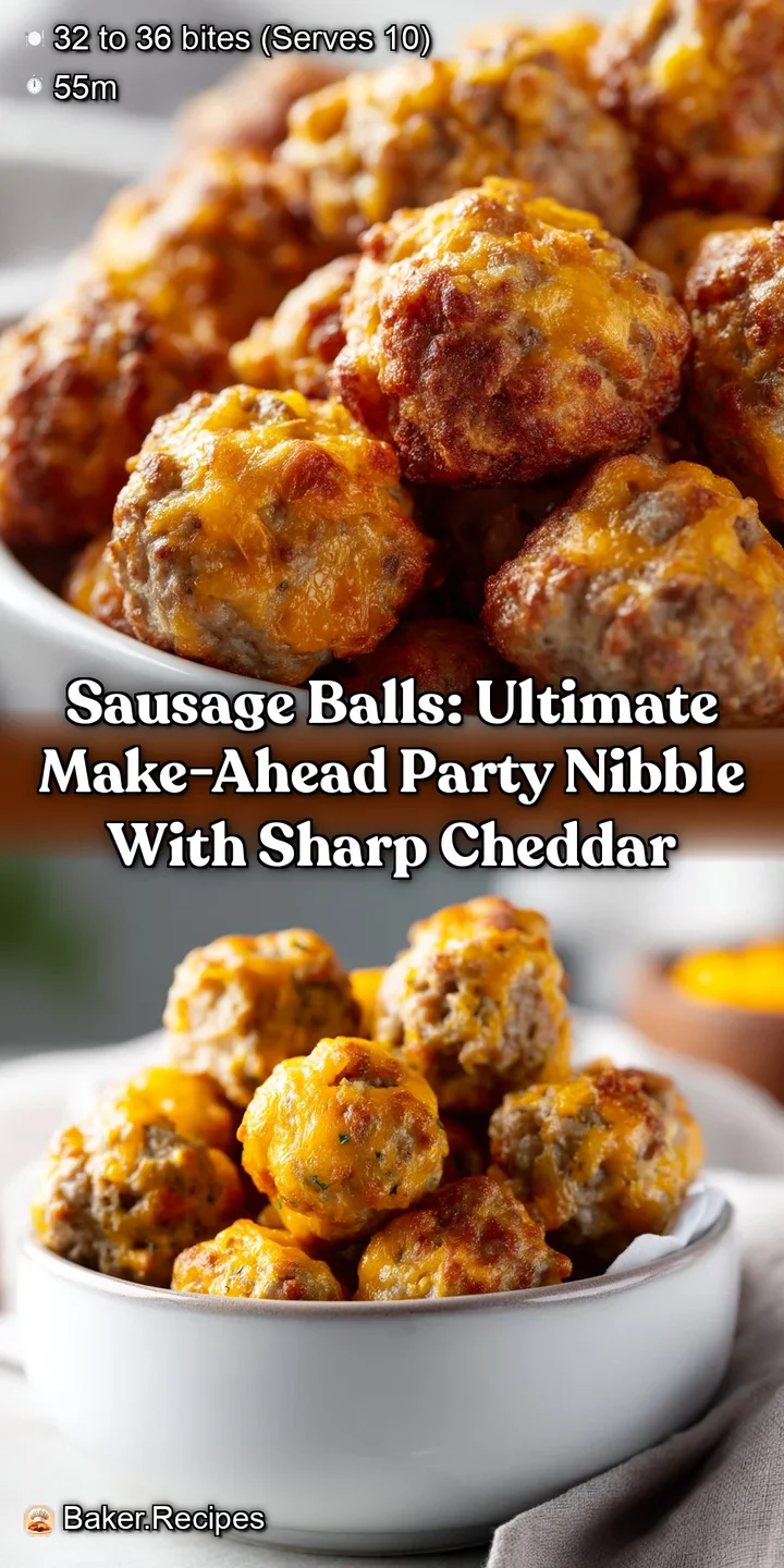 Sausage Balls: Ultimate Make-Ahead Party Nibble with Sharp Cheddar