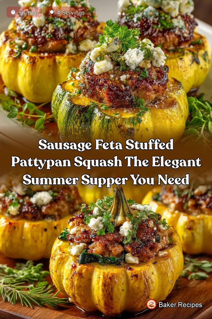 Sausage Feta Stuffed Pattypan Squash The Elegant Summer Supper You Need