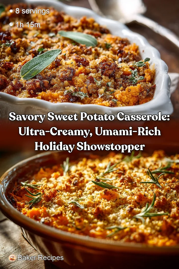 Savory Sweet Potato Casserole: Ultra-Creamy Umami-Rich Holiday Showstopper