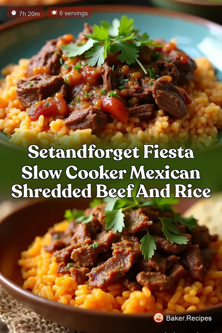 SetandForget Fiesta Slow Cooker Mexican Shredded Beef and Rice