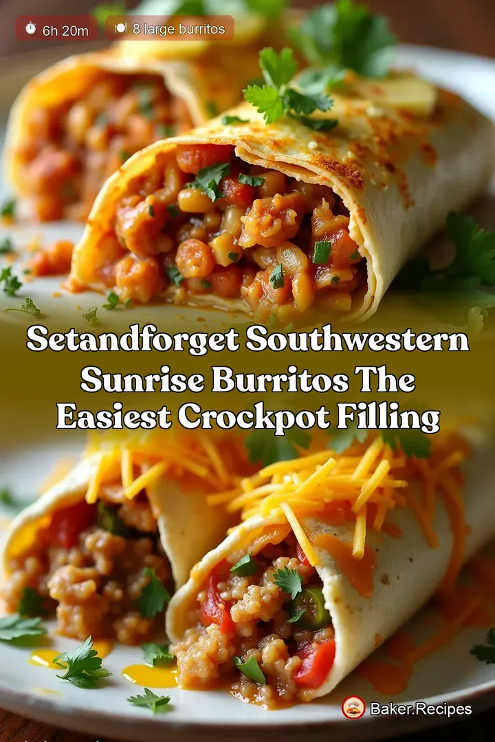 SetandForget Southwestern Sunrise Burritos The Easiest Crockpot Filling