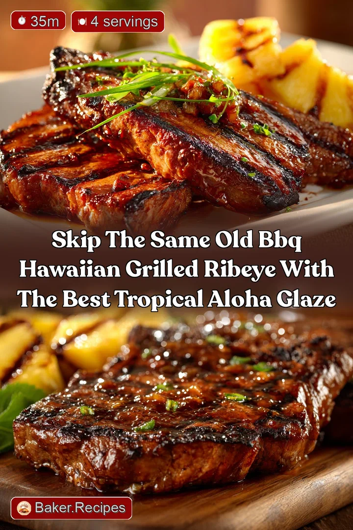 Skip the same old BBQ Hawaiian Grilled Ribeye with the Best Tropical Aloha Glaze
