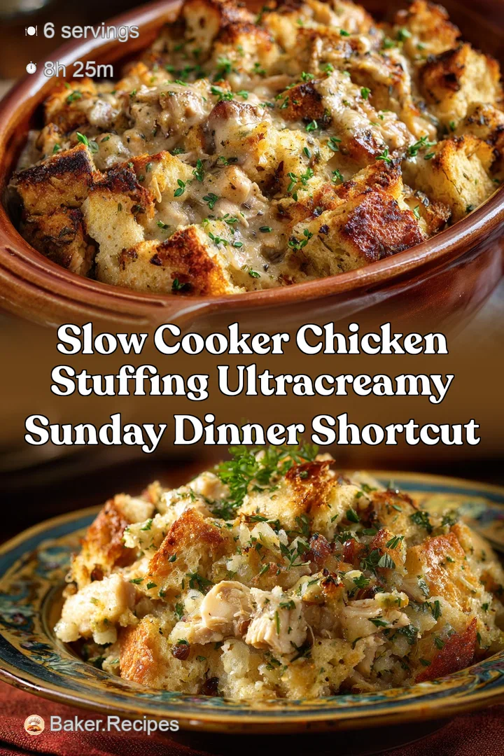 Slow Cooker Chicken Stuffing UltraCreamy Sunday Dinner Shortcut