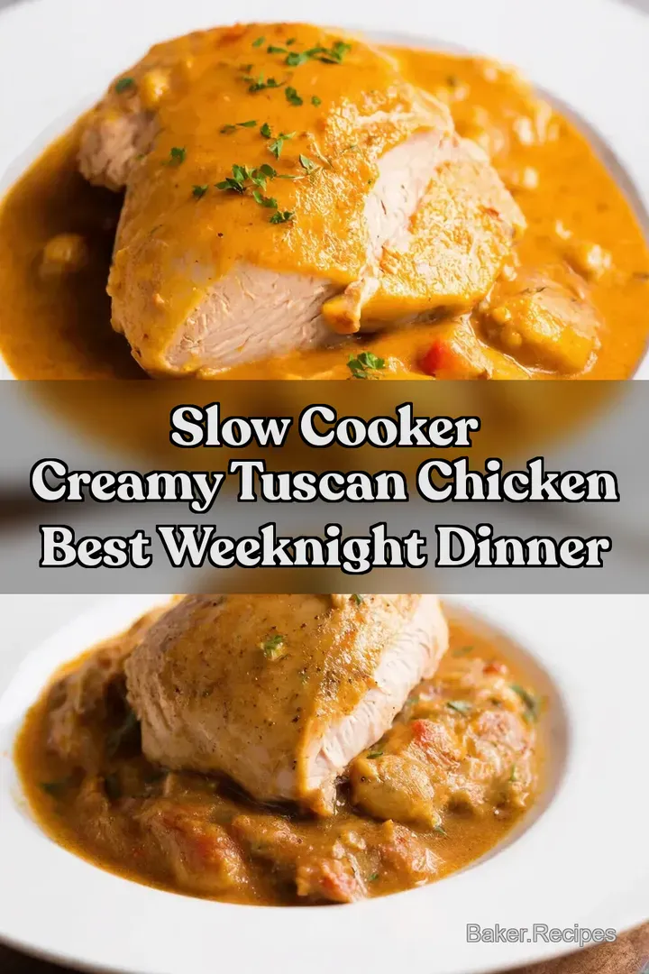 Slow Cooker Creamy Tuscan Chicken Best Weeknight Dinner