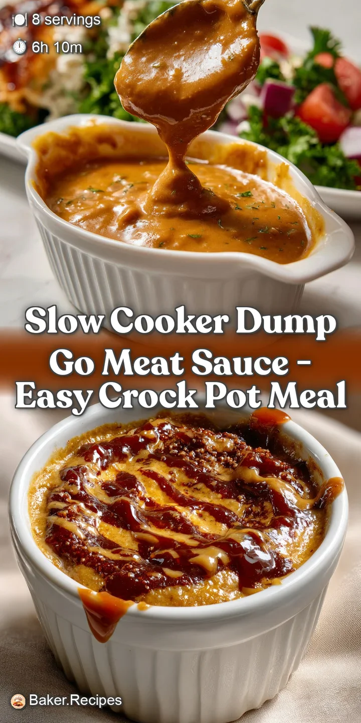 Slow Cooker Dump Go Meat Sauce - Easy Crock Pot Meal