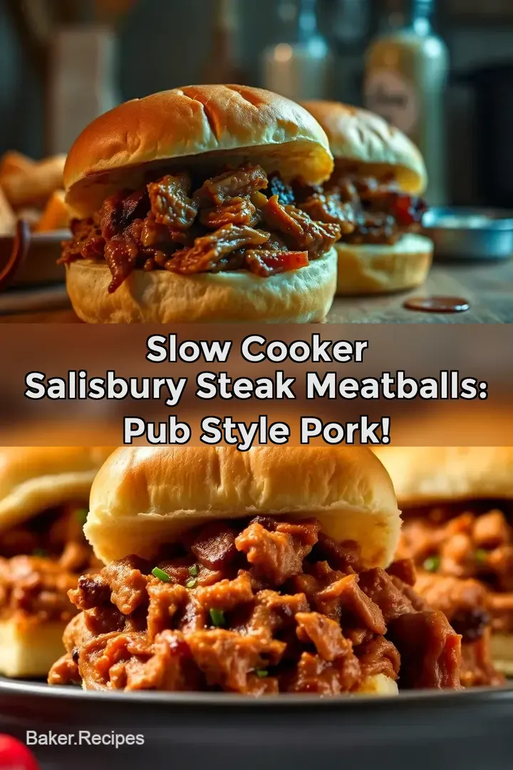 Slow Cooker Salisbury Steak Meatballs: Pub Style Pork!