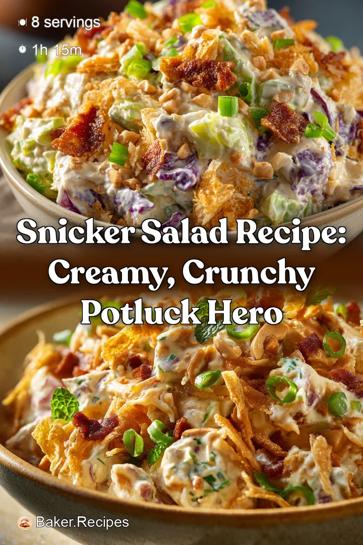 Snicker Salad Recipe: Creamy Crunchy Potluck Hero
