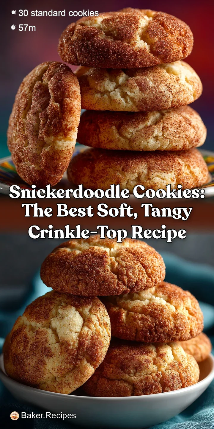 Snickerdoodle Cookies: The Best Soft Tangy Crinkle-Top Recipe