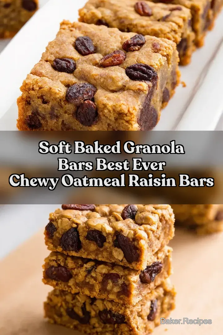 Soft Baked Granola Bars Best Ever Chewy Oatmeal Raisin Bars