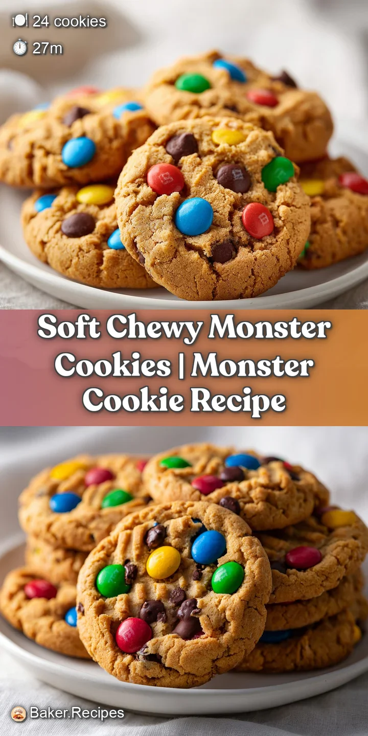 Macro shot of a soft cookie showing melted dark chocolate and bright candy shells against a chewy oat texture.