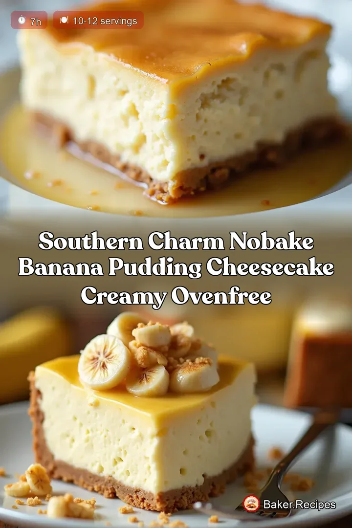 Southern Charm NoBake Banana Pudding Cheesecake Creamy OvenFree