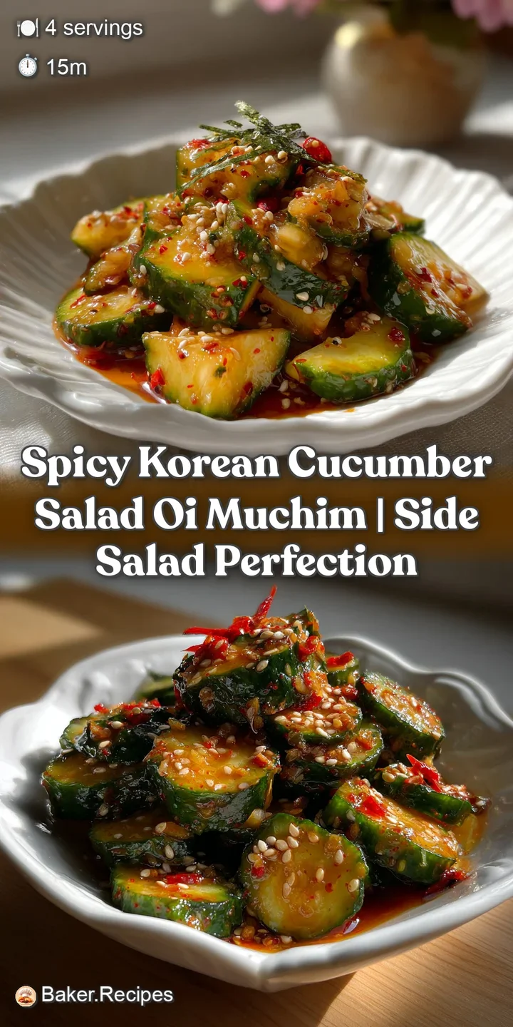 Spicy Korean Cucumber Salad Oi Muchim | Side Salad Perfection