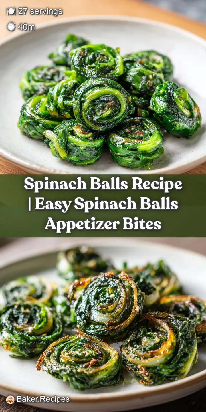 Close-up of a single, perfectly baked spinach ball, showing its slightly crispy exterior and tender, green interior.