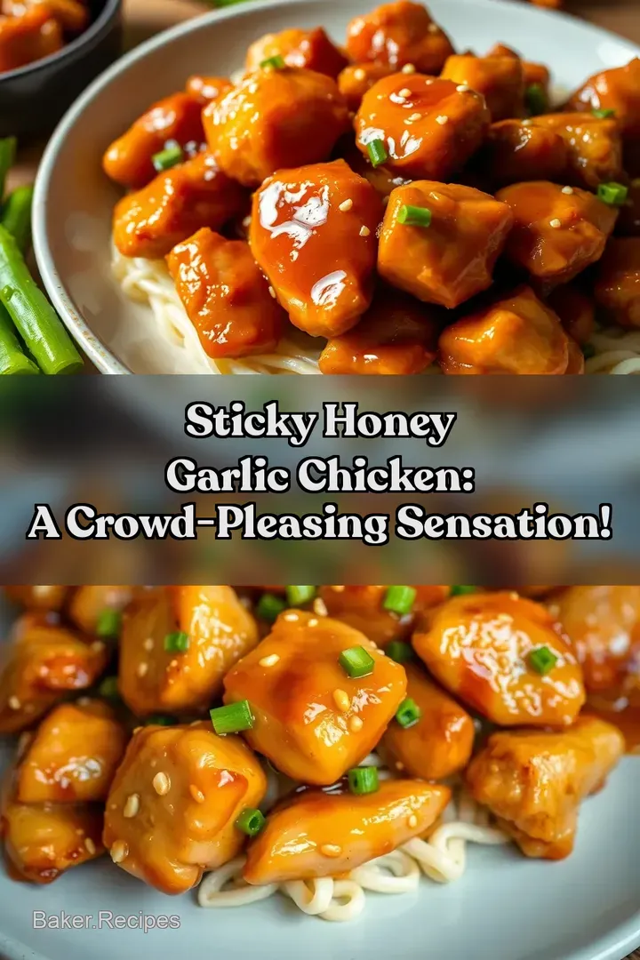 Sticky Honey Garlic Chicken: A Crowd-Pleasing Sensation!