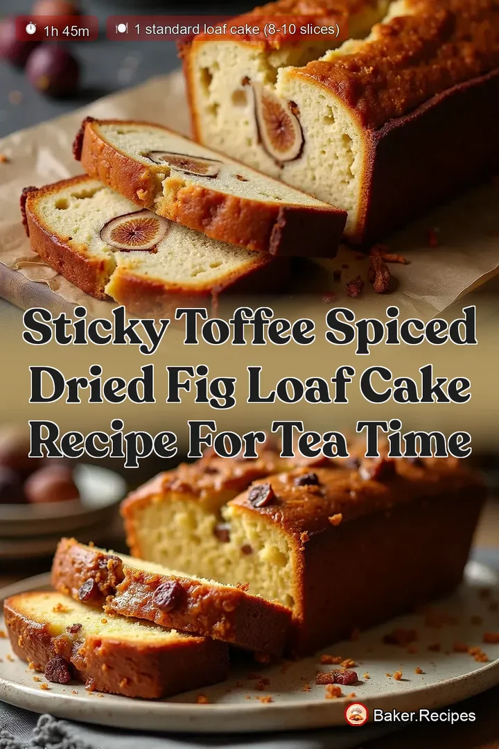 Sticky Toffee Spiced Dried Fig Loaf Cake Recipe for Tea Time