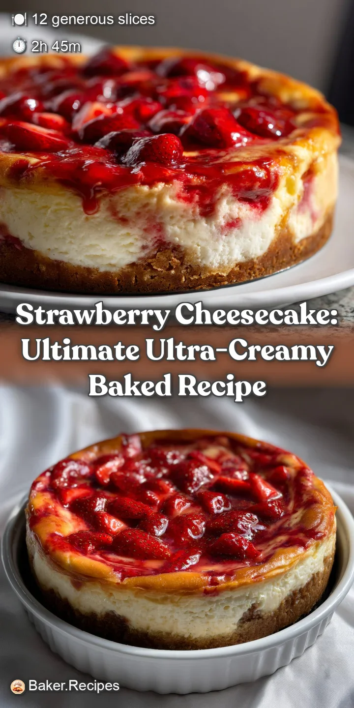 Strawberry Cheesecake: Ultimate Ultra-Creamy Baked Recipe
