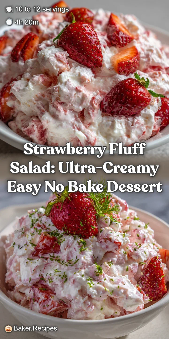 Strawberry Fluff Salad: Ultra-Creamy Easy No Bake Dessert