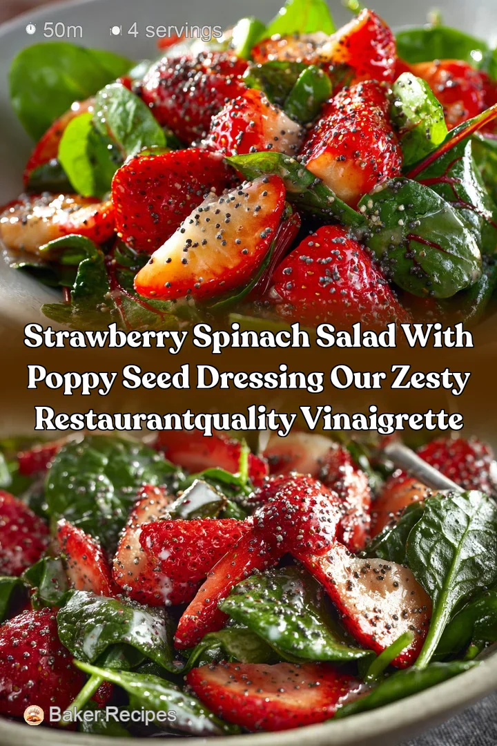 Strawberry Spinach Salad with Poppy Seed Dressing Our Zesty RestaurantQuality Vinaigrette