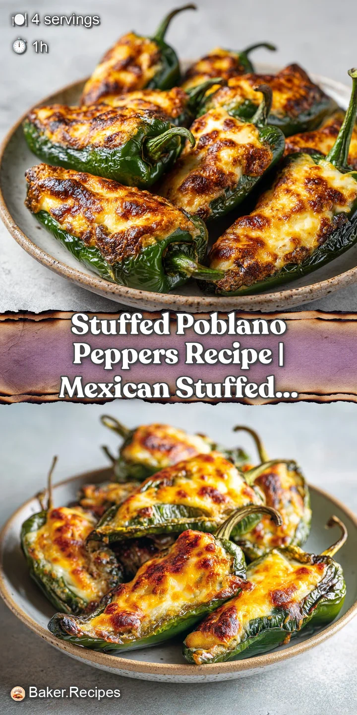 Close-up of a tender, roasted poblano pepper revealing a creamy, textured filling with visible herbs.