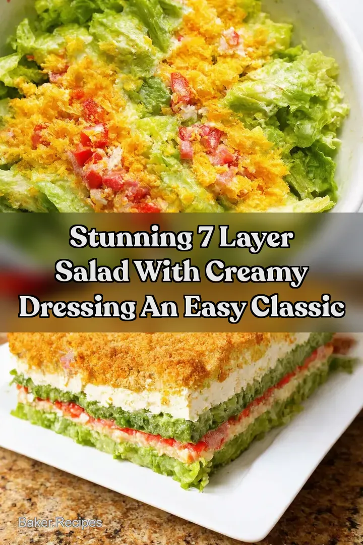 Stunning 7 Layer Salad with Creamy Dressing An Easy Classic