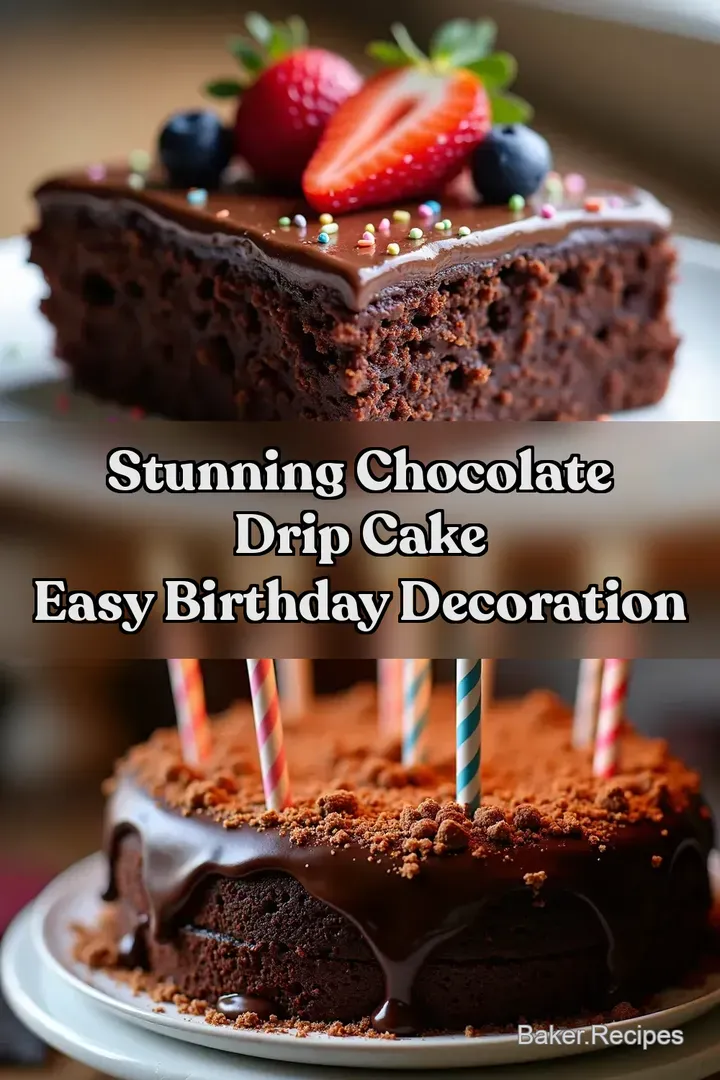 Stunning Chocolate Drip Cake Easy Birthday Decoration