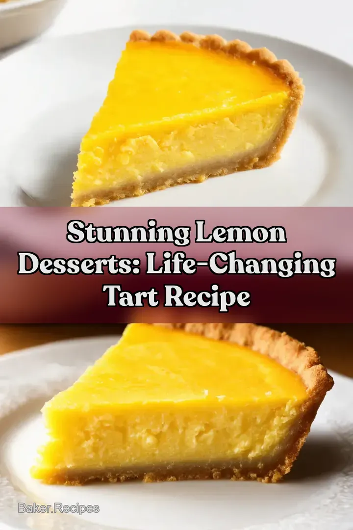 Stunning Lemon Desserts: Life-Changing Tart Recipe