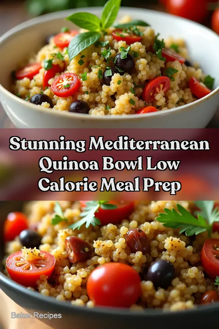 Stunning Mediterranean Quinoa Bowl Low Calorie Meal Prep