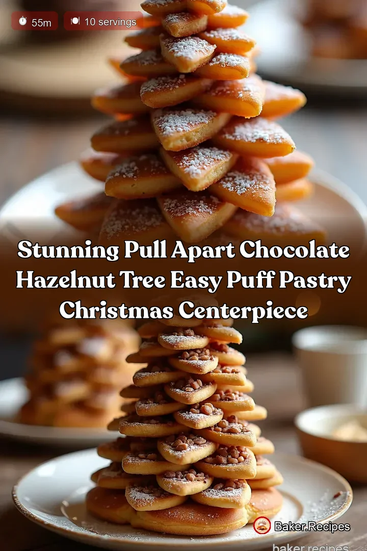 Stunning Pull Apart Chocolate Hazelnut Tree Easy Puff Pastry Christmas Centerpiece