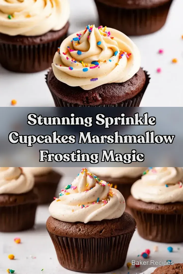 Stunning Sprinkle Cupcakes Marshmallow Frosting Magic