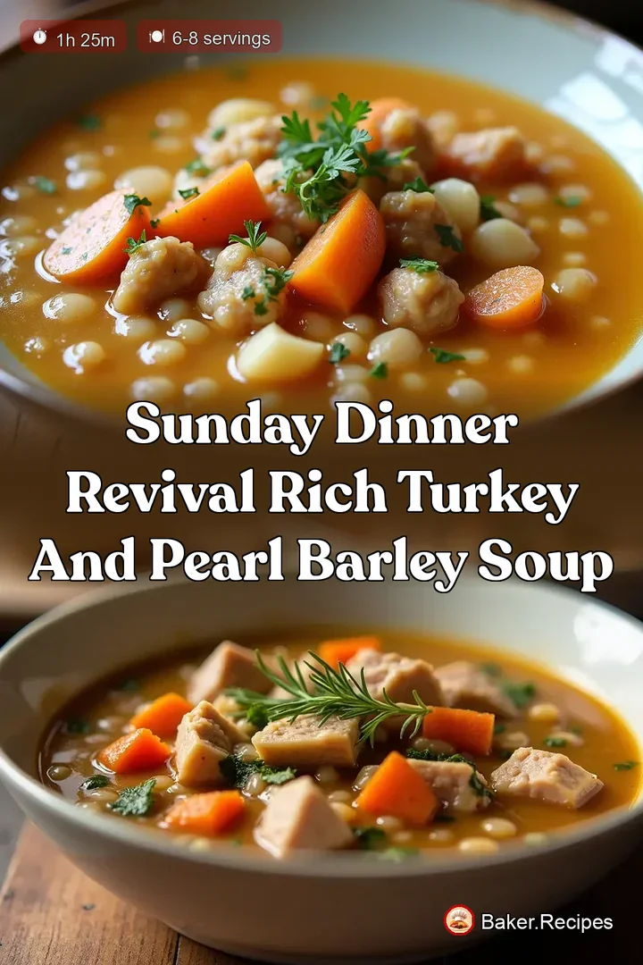 Sunday Dinner Revival Rich Turkey and Pearl Barley Soup