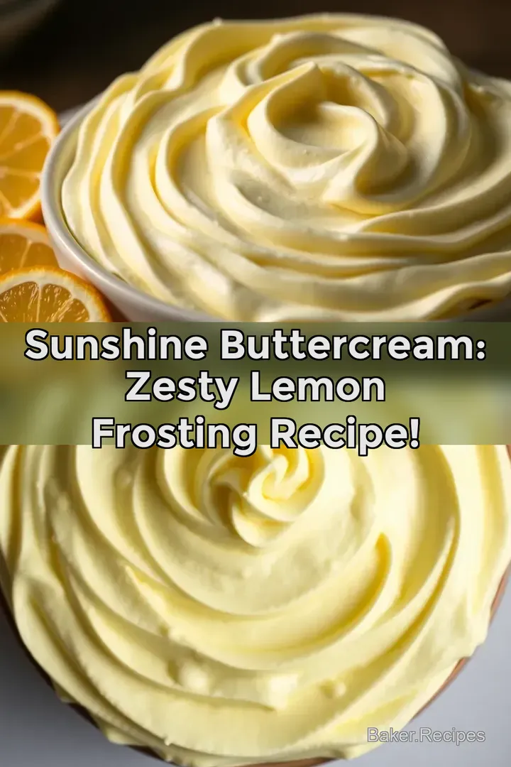 Sunshine Buttercream: Zesty Lemon Frosting Recipe!
