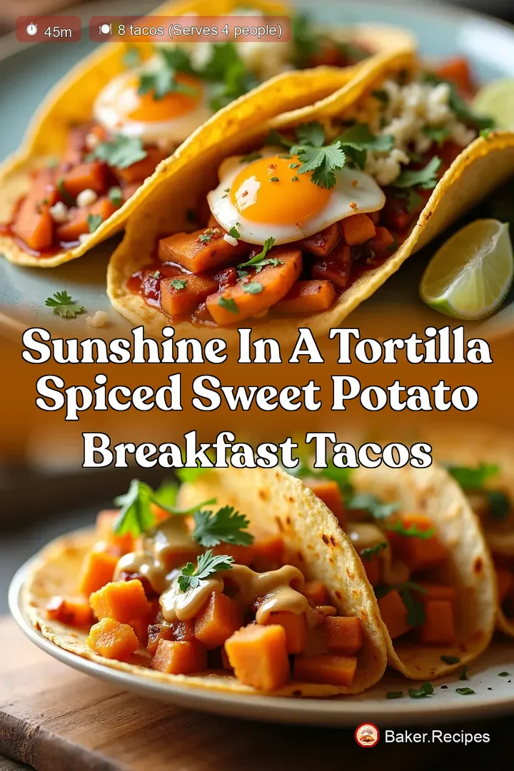 Sunshine in a Tortilla Spiced Sweet Potato Breakfast Tacos