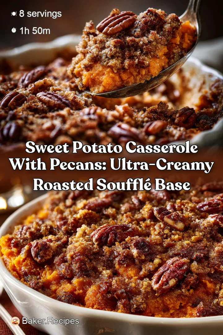 Sweet Potato Casserole with Pecans: Ultra-Creamy Roasted Souffl&eacute; Base