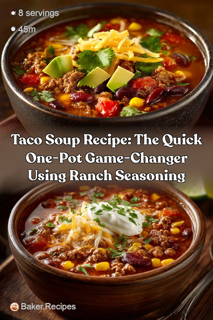 Taco Soup Recipe: The Quick One-Pot Game-Changer Using Ranch Seasoning