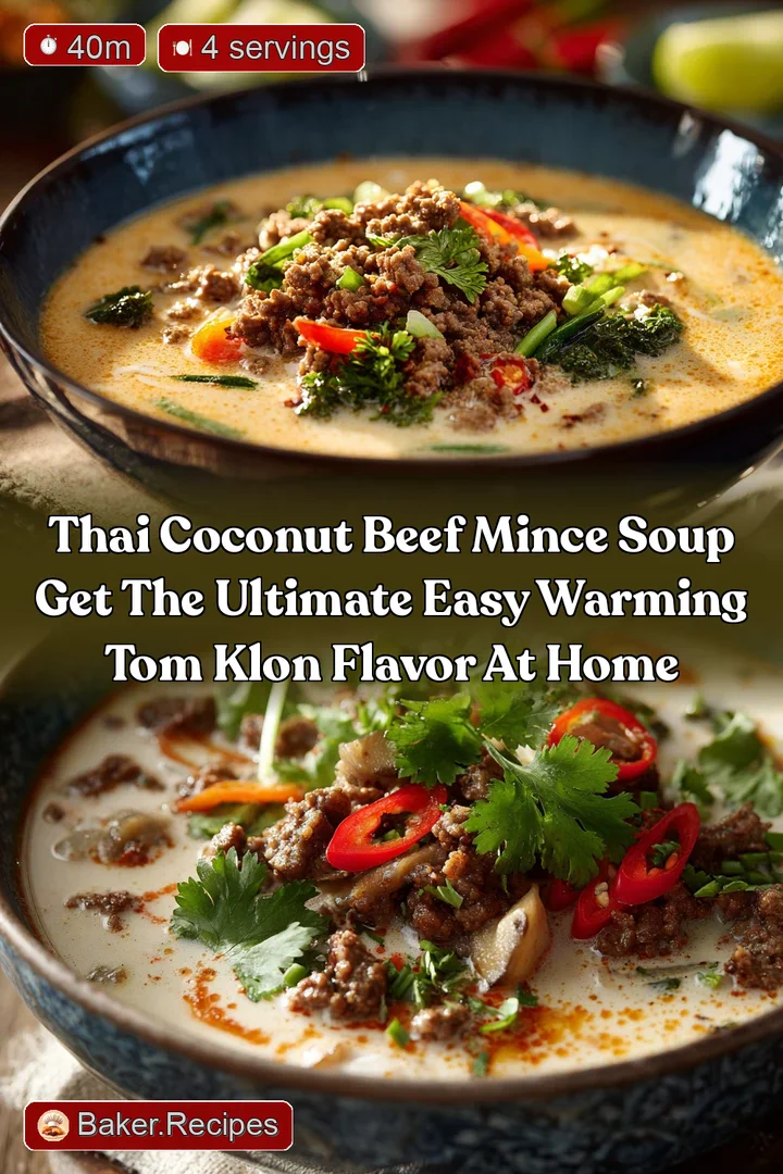Thai Coconut Beef Mince Soup Get the ultimate easy warming Tom Klon flavor at home