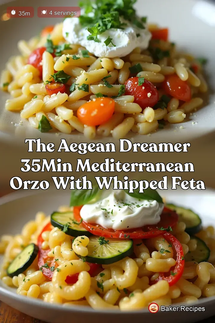 The Aegean Dreamer 35Min Mediterranean Orzo with Whipped Feta
