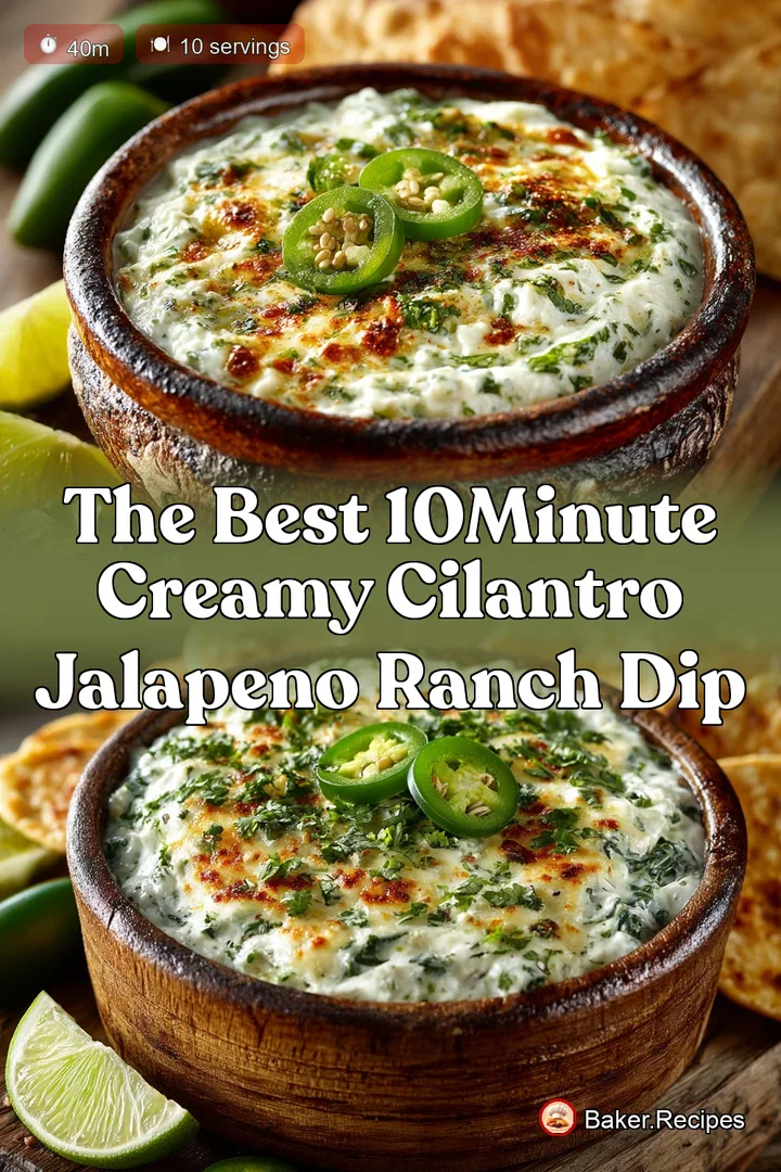 The Best 10Minute Creamy Cilantro Jalapeno Ranch Dip