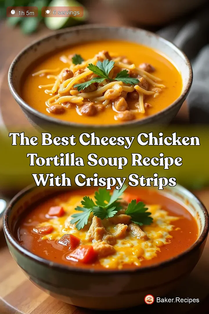 The Best Cheesy Chicken Tortilla Soup Recipe With Crispy Strips