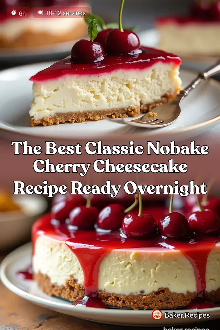 The Best Classic NoBake Cherry Cheesecake Recipe Ready Overnight