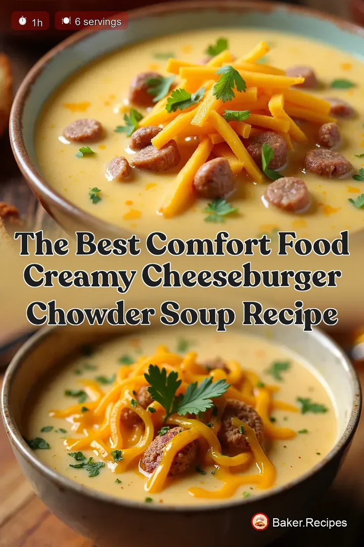 The Best Comfort Food Creamy Cheeseburger Chowder Soup Recipe
