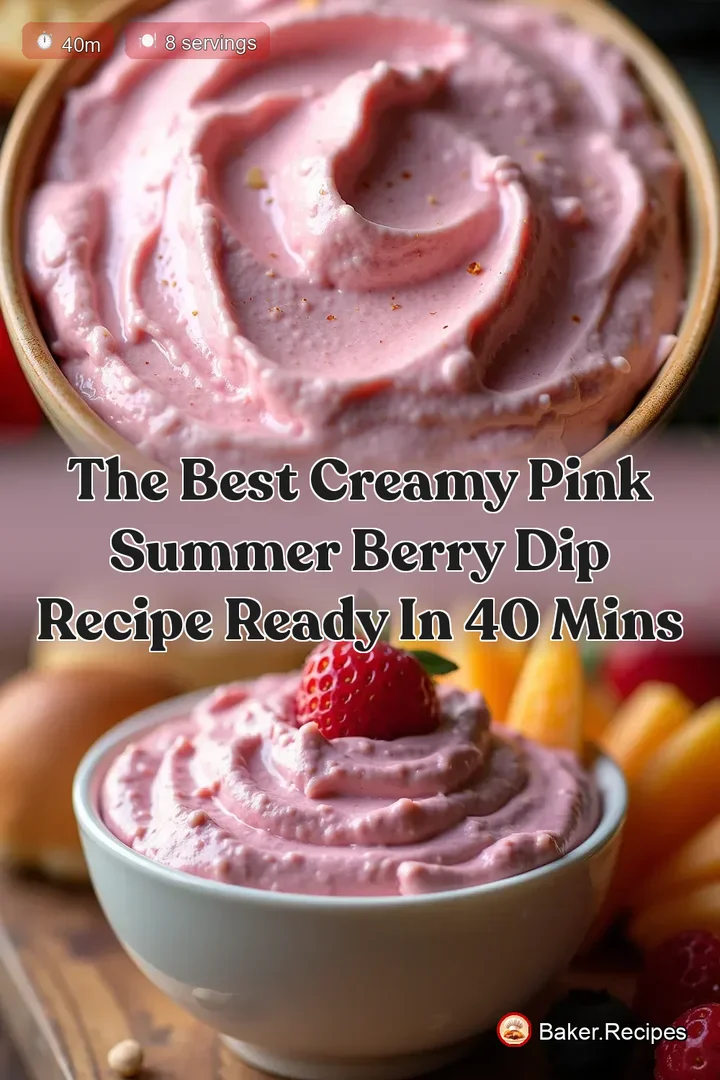 The Best Creamy Pink Summer Berry Dip Recipe Ready in 40 Mins