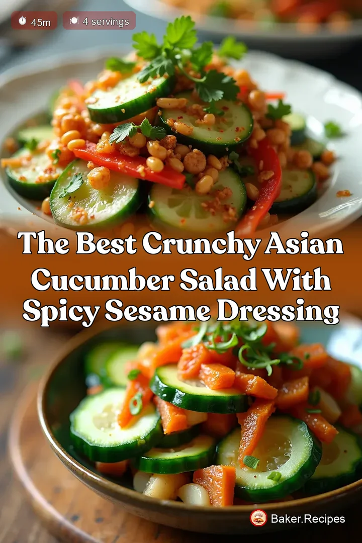 The Best Crunchy Asian Cucumber Salad with Spicy Sesame Dressing