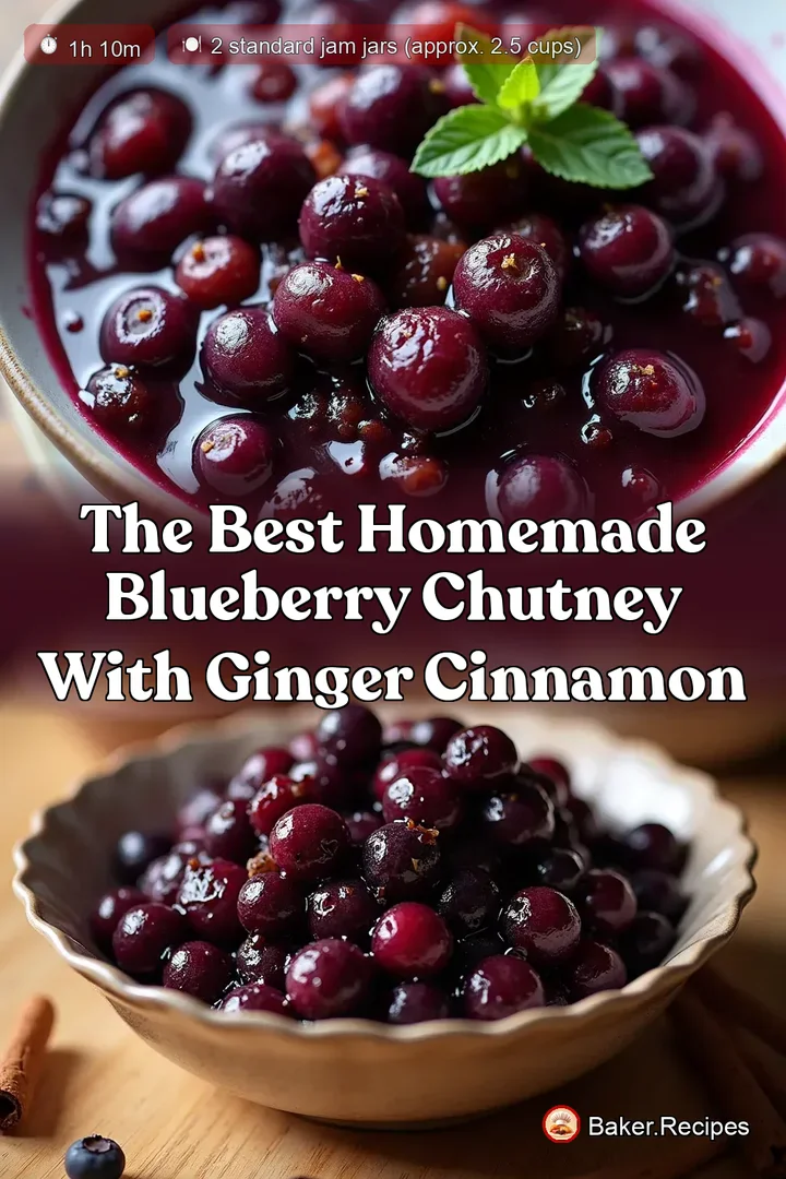 The Best Homemade Blueberry Chutney with Ginger Cinnamon