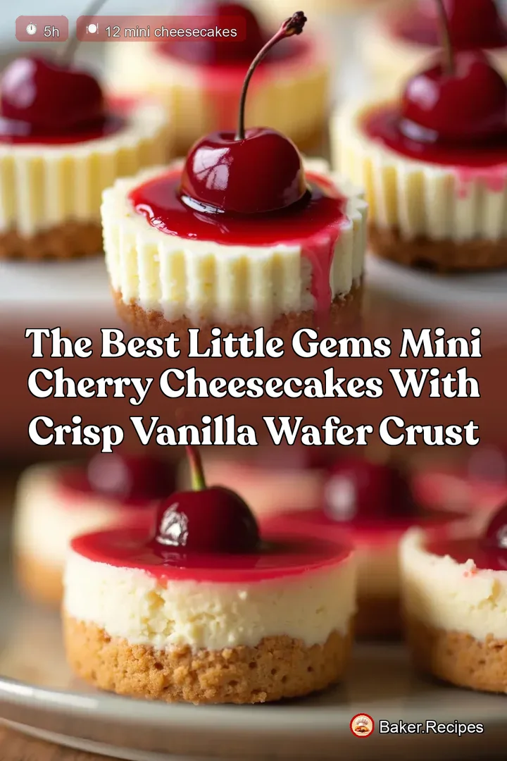 The Best Little Gems Mini Cherry Cheesecakes with Crisp Vanilla Wafer Crust