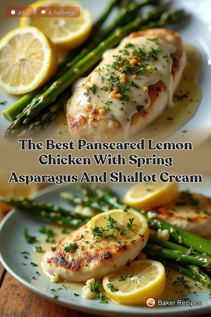 The Best PanSeared Lemon Chicken with Spring Asparagus and Shallot Cream
