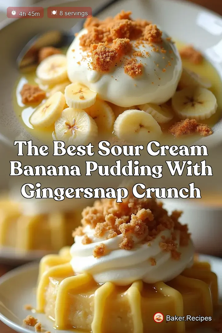 The Best Sour Cream Banana Pudding with Gingersnap Crunch